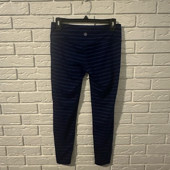 ATHLETA Admiral Striped Leggings Medium Petite - Picture 2 of 7